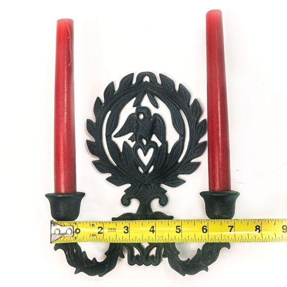 VTG Federalist Eagle Cast Iron Wall Sconce - Picture 9 of 10